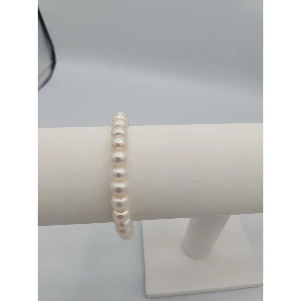 Vintage Sterling Silver 925 pearl bracelet 7"